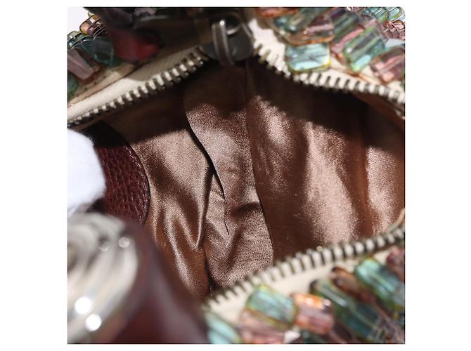 Chloé Chloe Bracelet Bag Phoebe Philo Era Perlen Grün Silber Auth 197517SM - Ansicht 10