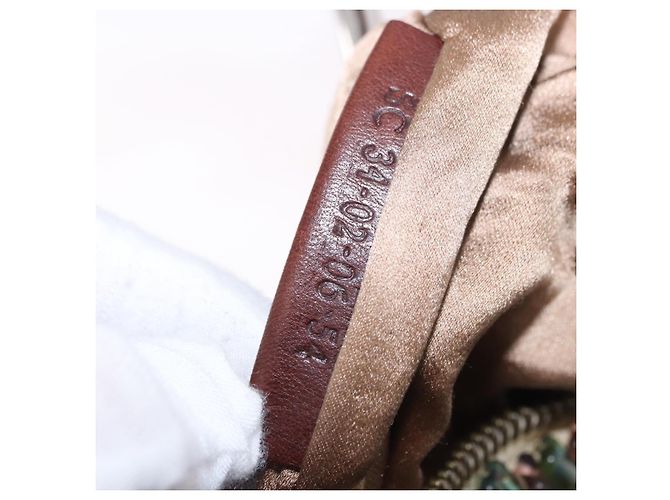 Chloé Chloe Bracelet Bag Phoebe Philo Era Perlen Grün Silber Auth 197517SM - Ansicht 11