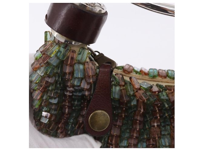 Chloé Chloe Bracelet Bag Phoebe Philo Era Perlen Grün Silber Auth 197517SM - Ansicht 17