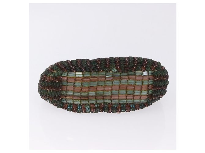 Chloé Chloe Bracelet Bag Phoebe Philo Era Perlen Grün Silber Auth 197517SM - Ansicht 5