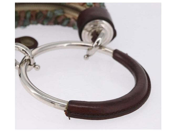 Chloé Chloe Bracelet Bag Phoebe Philo Era Perlen Grün Silber Auth 197517SM - Ansicht 7
