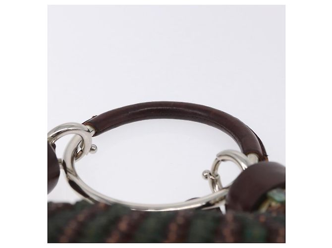 Chloé Chloe Bracelet Bag Phoebe Philo Era Perlen Grün Silber Auth 197517SM - Ansicht 8