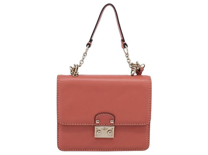 Borsa VALENTINO in pelle 2way Pink Gold Auth ka5900A Rosa D'oro - vista 13
