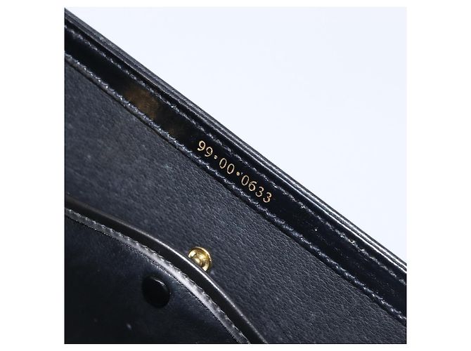 Bolso de mano GUCCI Bamboo de cuero negro y dorado 99 00 0633 Auth 199588V - vista 11