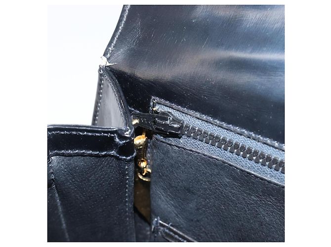 Bolso de mano GUCCI Bamboo de cuero negro y dorado 99 00 0633 Auth 199588V - vista 24