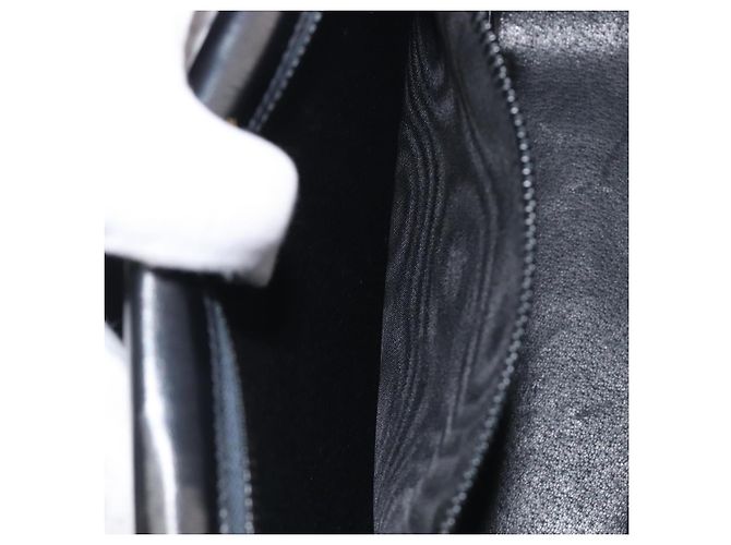 Bolso de mano GUCCI Bamboo de cuero negro y dorado 99 00 0633 Auth 199588V - vista 25