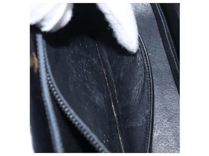 Bolso de mano GUCCI Bamboo de cuero negro y dorado 99 00 0633 Auth 199588V - vista 26