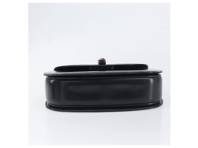 Bolso de mano GUCCI Bamboo de cuero negro y dorado 99 00 0633 Auth 199588V - vista 5