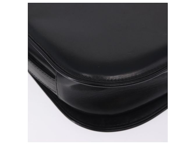 Borsa a tracolla GUCCI in pelle nera e oro Auth ka5927A Nero D'oro - vista 15