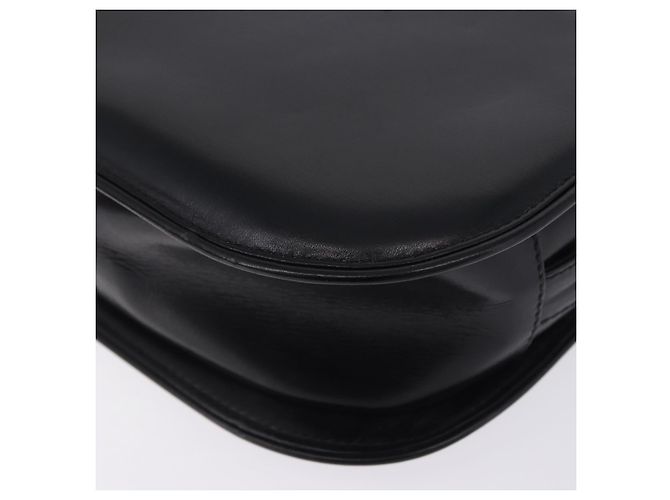 Borsa a tracolla GUCCI in pelle nera e oro Auth ka5927A Nero D'oro - vista 16