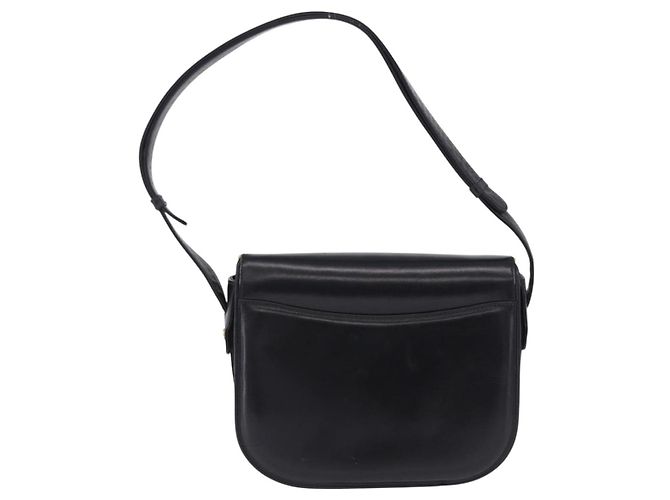 Borsa a tracolla GUCCI in pelle nera e oro Auth ka5927A Nero D'oro - vista 2
