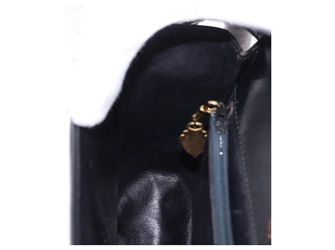 Borsa a tracolla GUCCI in pelle nera e oro Auth ka5927A Nero D'oro - vista 20