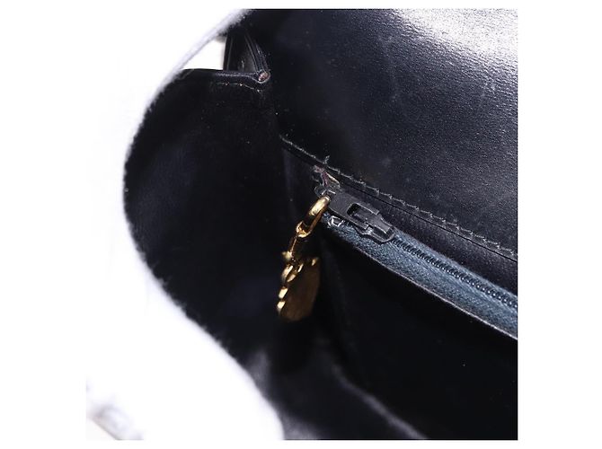 Borsa a tracolla GUCCI in pelle nera e oro Auth ka5927A Nero D'oro - vista 21