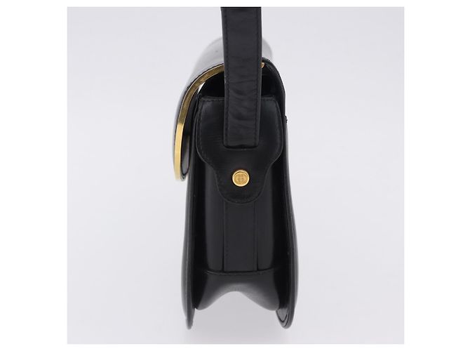 Borsa a tracolla GUCCI in pelle nera e oro Auth ka5927A Nero D'oro - vista 3