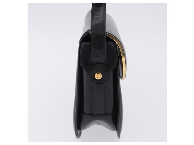 Borsa a tracolla GUCCI in pelle nera e oro Auth ka5927A Nero D'oro - vista 4