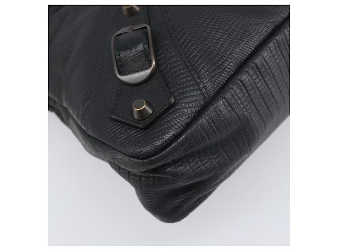 Borsa BALENCIAGA The First in pelle 2way Nera 103208 Auth 197324M Nero - vista 16