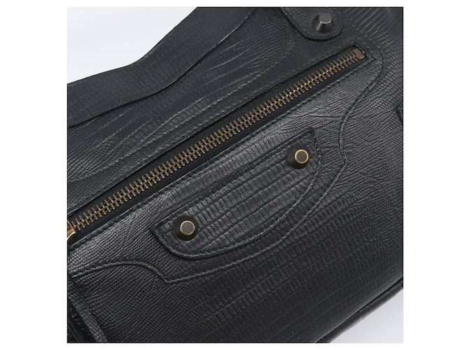 Borsa BALENCIAGA The First in pelle 2way Nera 103208 Auth 197324M Nero - vista 19