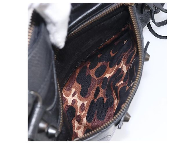 Borsa BALENCIAGA The First in pelle 2way Nera 103208 Auth 197324M Nero - vista 26