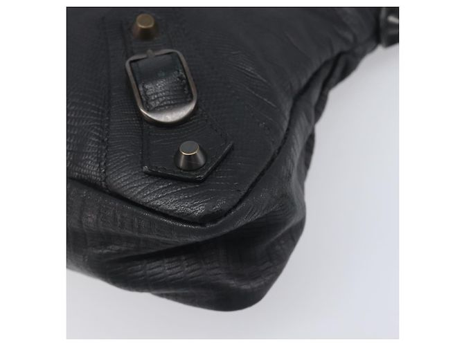 Borsa BALENCIAGA The First in pelle 2way Nera 103208 Auth 197324M Nero - vista 9