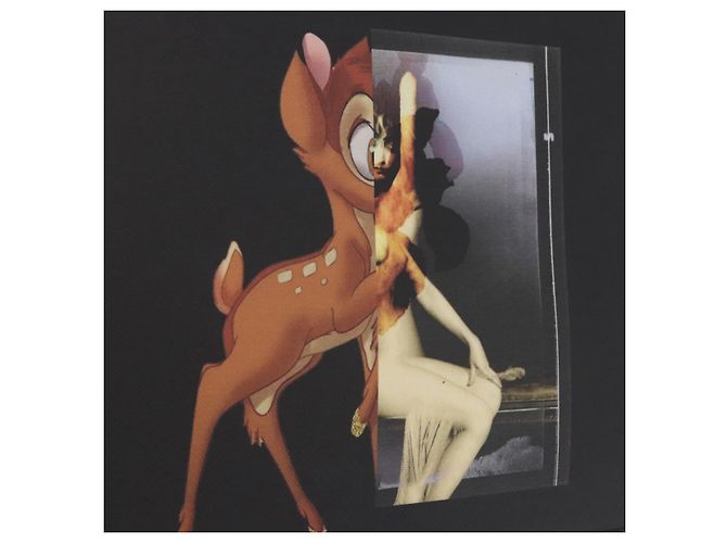 Borsa GIVENCHY Bambi PVC Canvas Collaborazione Disney Nero Oro Auth 199101M D'oro - vista 17