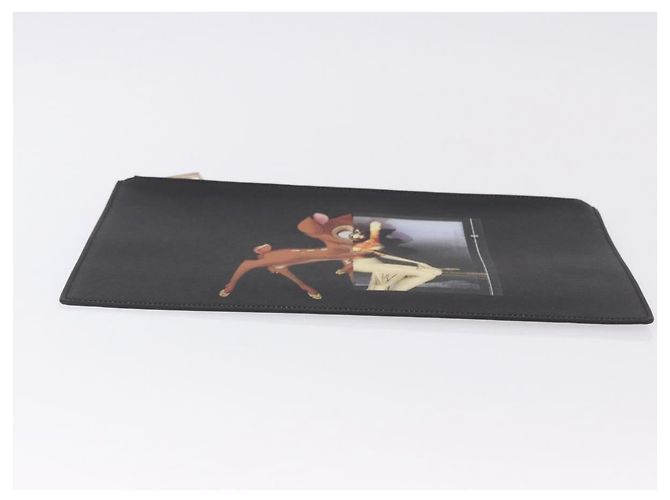 Borsa GIVENCHY Bambi PVC Canvas Collaborazione Disney Nero Oro Auth 199101M D'oro - vista 6