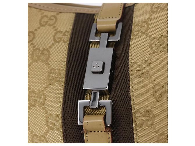 Borsa a tracolla GUCCI GG Canvas Jackie Beige Silver 00963 Auth 199624V Argento - vista 19
