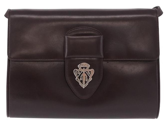 Borsa a Tracolla GUCCI Pelle Marrone Argento 004 01 0296 Auth ep15780 - vista 13