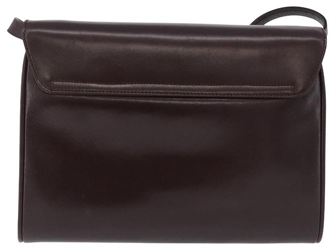 Borsa a Tracolla GUCCI Pelle Marrone Argento 004 01 0296 Auth ep15780 - vista 2