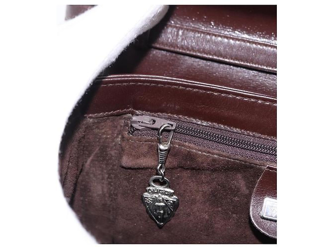 Borsa a Tracolla GUCCI Pelle Marrone Argento 004 01 0296 Auth ep15780 - vista 21