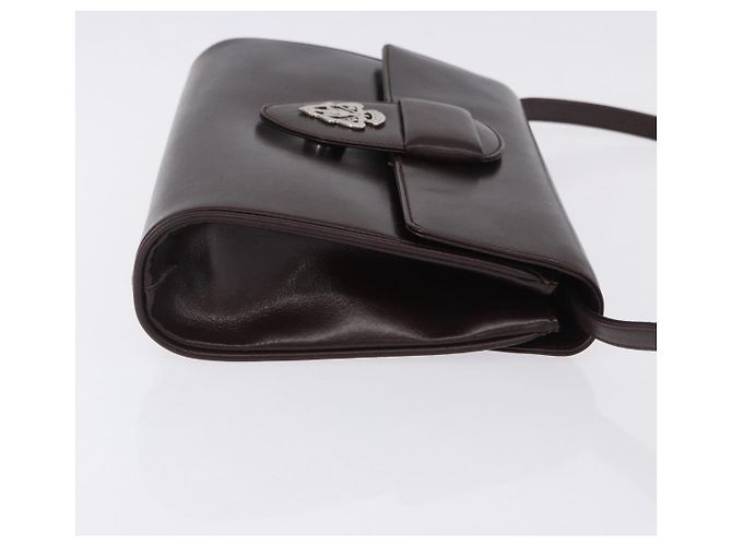 Borsa a Tracolla GUCCI Pelle Marrone Argento 004 01 0296 Auth ep15780 - vista 3