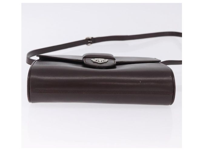 Borsa a Tracolla GUCCI Pelle Marrone Argento 004 01 0296 Auth ep15780 - vista 5