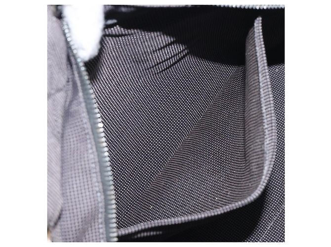 Hermès HERMES Her Line Tote PM Borsa Tote Canvas Gray Silver Auth 199054A Marrone Argento - vista 19