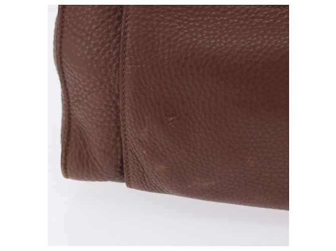 Borsa a mano PRADA in pelle Taurillon 2way Brown Gold Auth am12327V Marrone D'oro - vista 2
