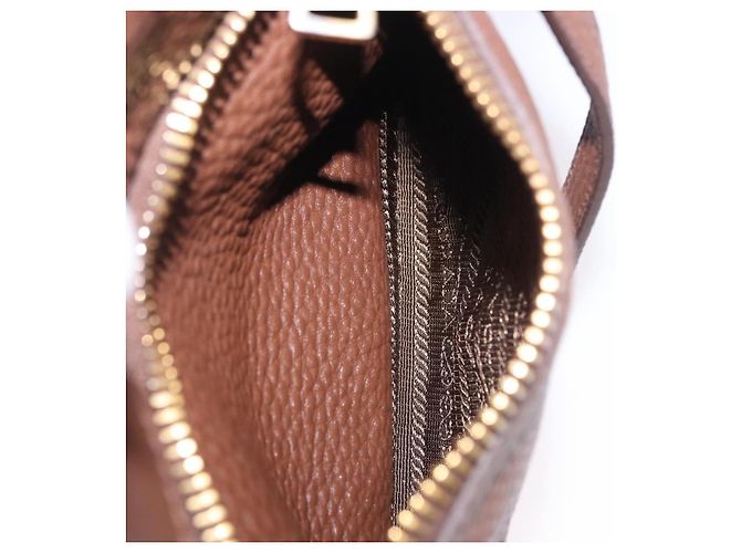 Borsa a mano PRADA in pelle Taurillon 2way Brown Gold Auth am12327V Marrone D'oro - vista 31