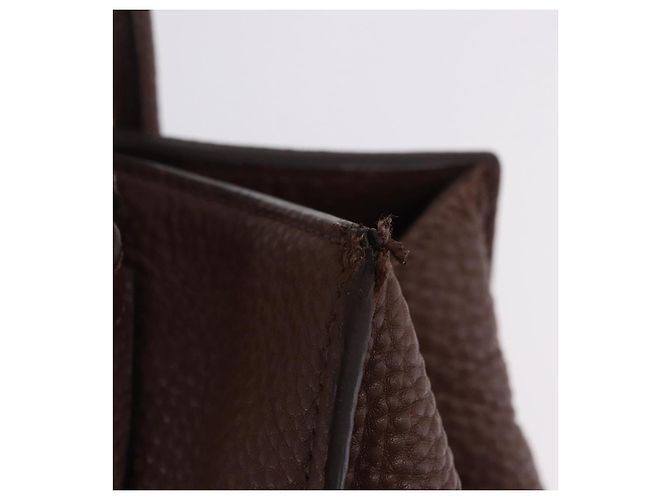 Borsa a mano PRADA in pelle Taurillon 2way Brown Gold Auth am12327V Marrone D'oro - vista 32