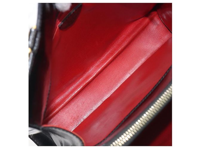 Céline CELINE Handtasche aus Leder Schwarz Goldfarben Auth 200206 - Ansicht 11
