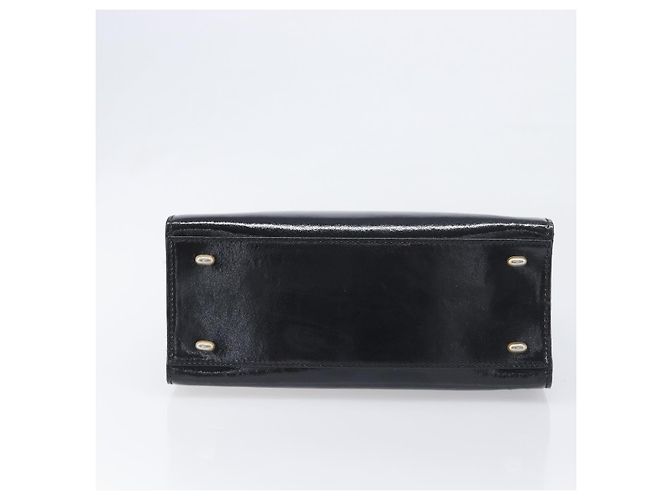 Céline CELINE Handtasche aus Leder Schwarz Goldfarben Auth 200206 - Ansicht 5