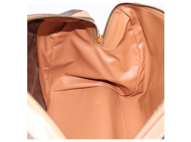 Céline Borsa Boston CELINE Macadam Canvas PVC Pelle Marrone Oro Auth 199217A D'oro - vista 18