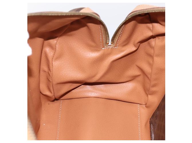 Céline Borsa Boston CELINE Macadam Canvas PVC Pelle Marrone Oro Auth 199217A D'oro - vista 19