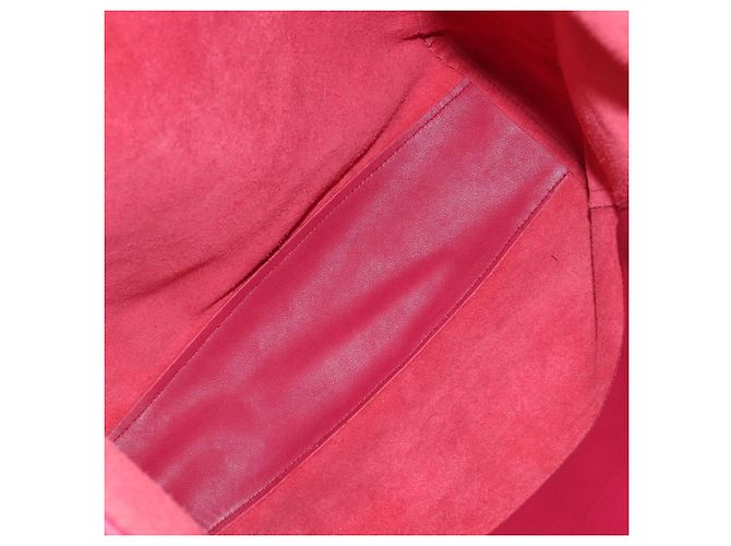 Borsa Tote LOEWE in Pelle Rosso Vino Argento Auth 199664V Bordò - vista 11