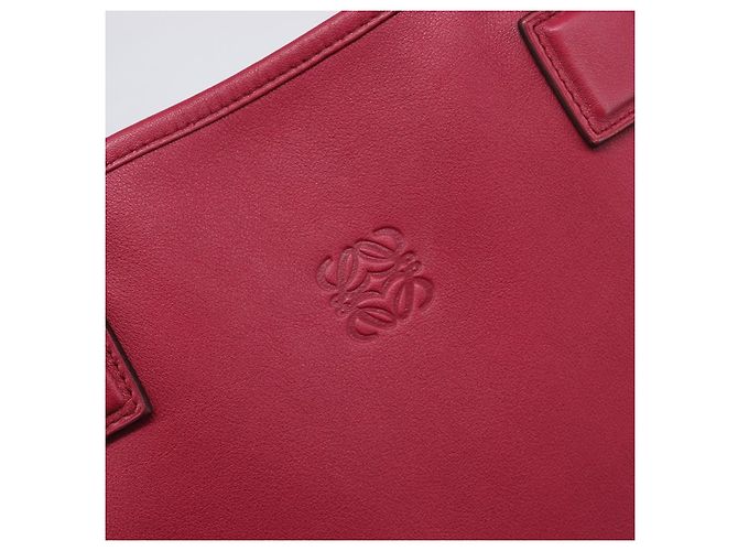 Borsa Tote LOEWE in Pelle Rosso Vino Argento Auth 199664V Bordò - vista 17