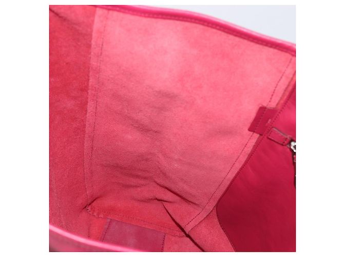 Borsa Tote LOEWE in Pelle Rosso Vino Argento Auth 199664V Bordò - vista 18