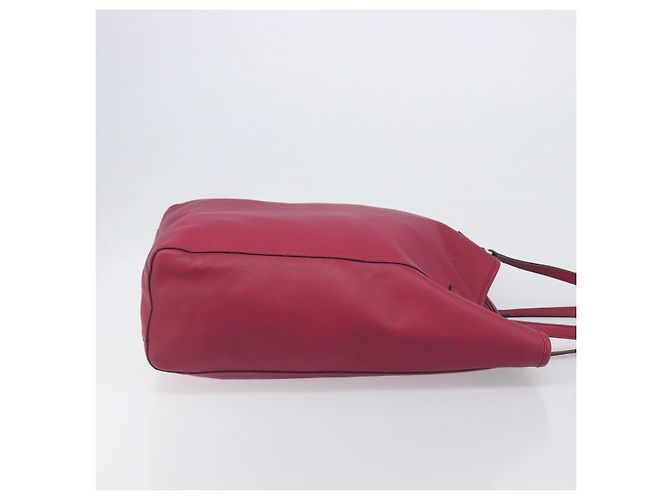 Borsa Tote LOEWE in Pelle Rosso Vino Argento Auth 199664V Bordò - vista 3