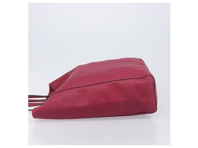 Borsa Tote LOEWE in Pelle Rosso Vino Argento Auth 199664V Bordò - vista 4