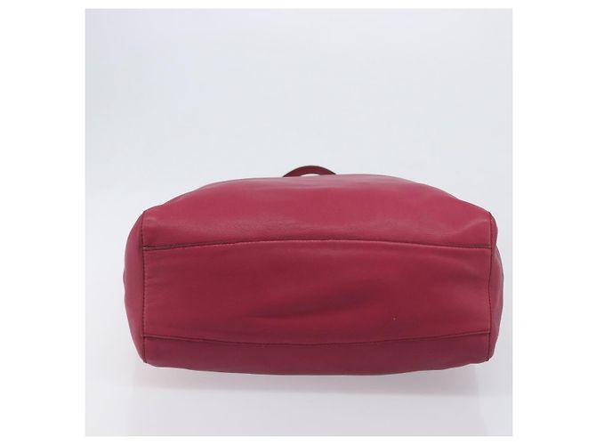 Borsa Tote LOEWE in Pelle Rosso Vino Argento Auth 199664V Bordò - vista 5