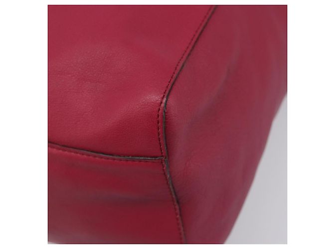 Borsa Tote LOEWE in Pelle Rosso Vino Argento Auth 199664V Bordò - vista 9