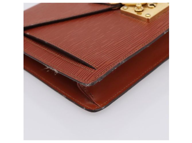 LOUIS VUITTON Epi Serie Dragonne Hand Bag Brown M52618 LV Auth 200913 Marrone - vista 14