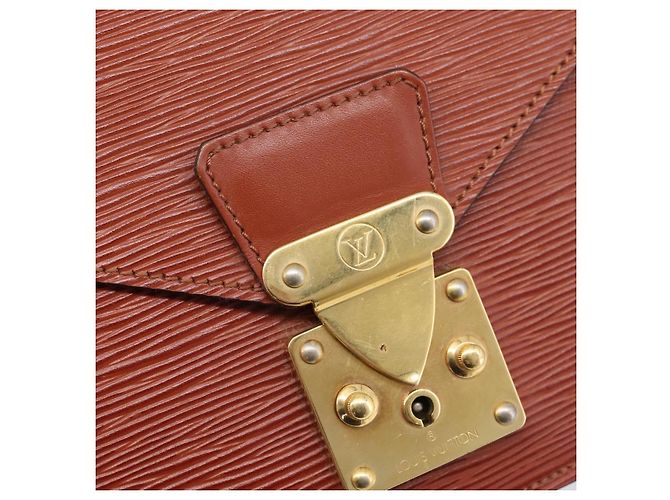LOUIS VUITTON Epi Serie Dragonne Hand Bag Brown M52618 LV Auth 200913 Marrone - vista 17