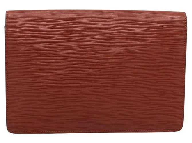 LOUIS VUITTON Epi Serie Dragonne Hand Bag Brown M52618 LV Auth 200913 Marrone - vista 2