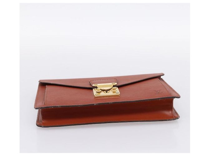 LOUIS VUITTON Epi Serie Dragonne Hand Bag Brown M52618 LV Auth 200913 Marrone - vista 6